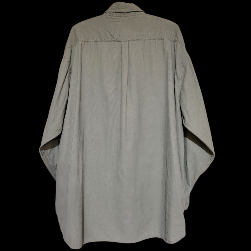 Duck Head Sage Green Corduroy Long Sleeve Button Shirt Suede Elbow Patches XXL - Picture 4 of 5